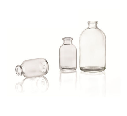 20 ml Un flacon de verre moulé transparent USP type II